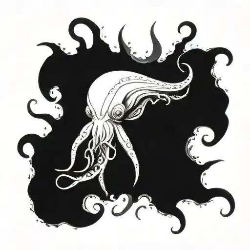 Scary Gothic Looking Squid For Girl