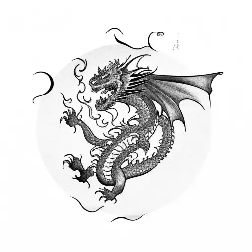 Dragon Rising From The Smoke Of A Tea Cup