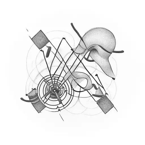 Electricity And Music Notes In One Circle
