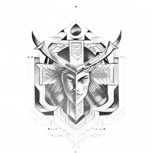 Fuse Greek Mythology And Norse Mythology In A Tattoo Design Featuring A Sword