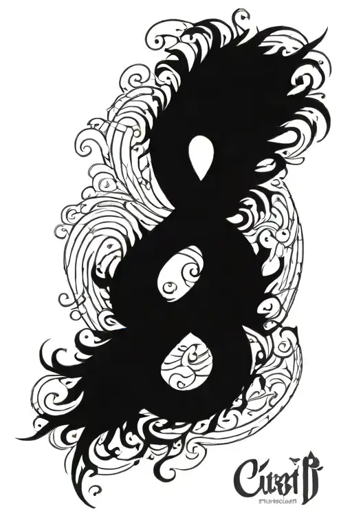 Angel Wings With A Semi Colon In The Middle