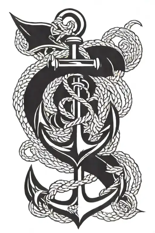 Sailor Jerry Logo And Anchor Intertwined