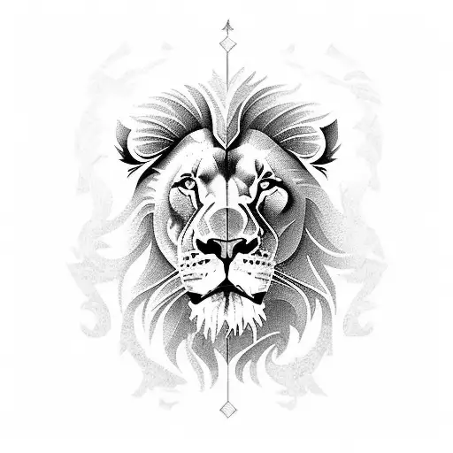 Lion With Greek Mythology Patterns For Full Sleeve