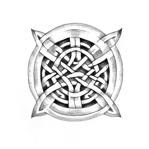 Celtic Knot With Rune Letters