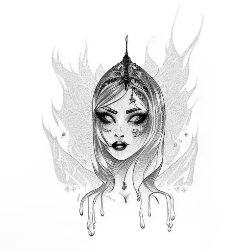 Pretty Lady Face Melting Candle