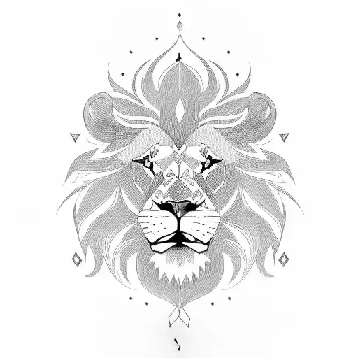 Lion With Written Ia
