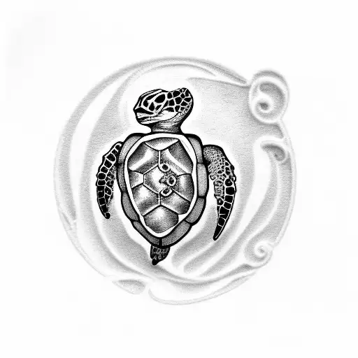 Latte With Sea Turtle Drawn In The Foam And Rhe Letters Mcm As Whisps In The Steam