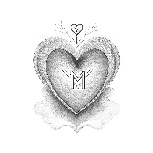 Letters Mom Shaped Like A Heart