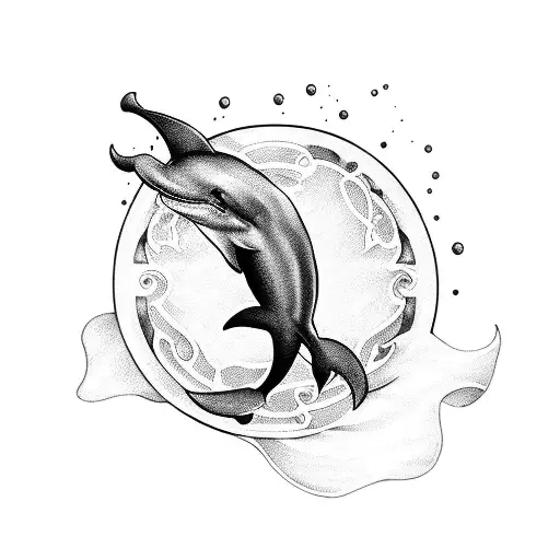 Hourglass With A Dolphin
