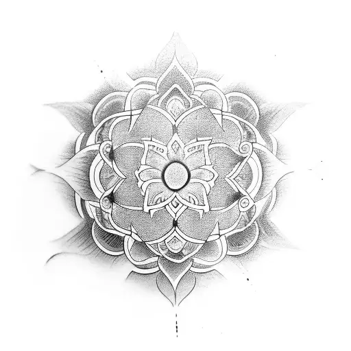 Lotus Mandala Forearm Tatoo With Skin Break