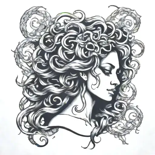Medusa Alt Gothic Style Music Rock Inspired Tattoo Beautiful