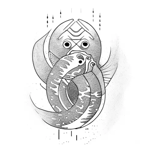 Koi Fish And Lightsaber