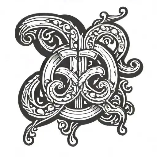 A Dollar Sign Intertwined With A Water Droplet