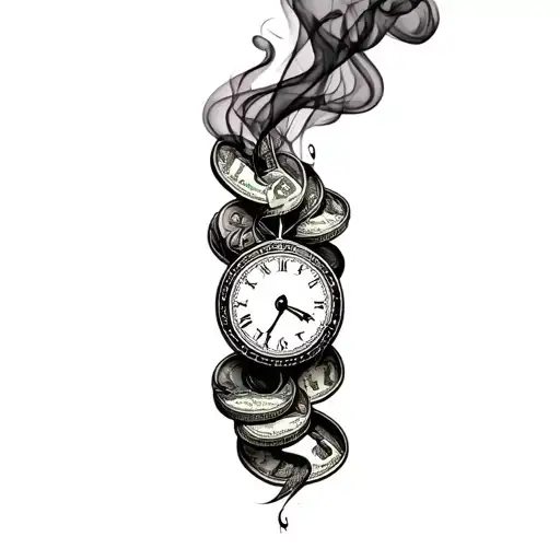 Time Is Money With Smoke Rising