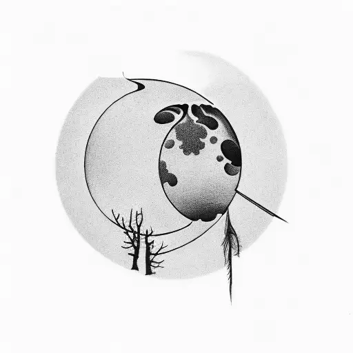 A Camera Lens Capturing The Beauty Of A Full Moon