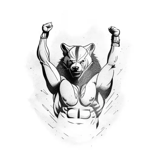 A Strength And Conditioning Coach Lifting Weights With A Honey Badger Tattooed On His Arm