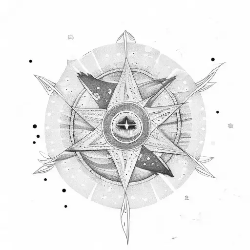 Stars And Moon Soaring Through The Sky Like A Bracelet