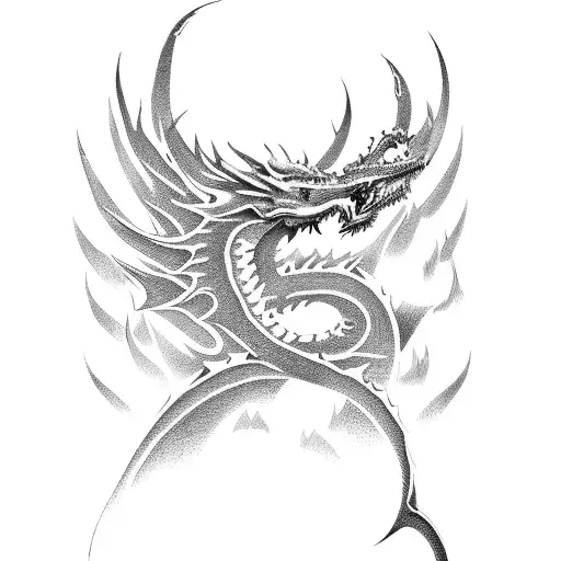 A Fierce Dragon Emerging From The Pages Of A Book