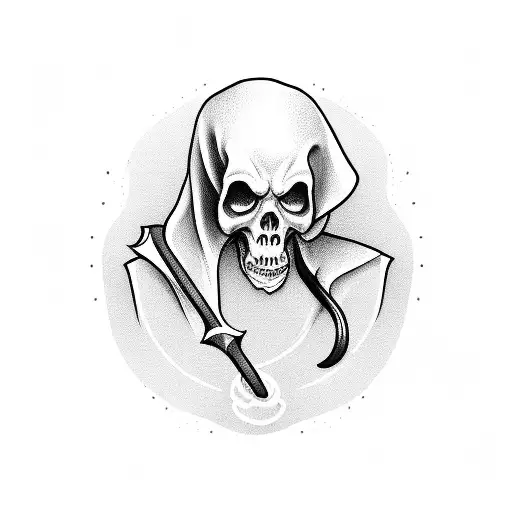 Grim Reaper On Fingers