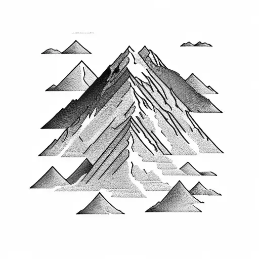 A Majestic Mountain Range With A Hidden Hiking Trail Leading Towards It