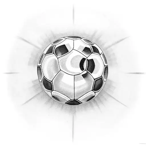 An Eye Whose Pupil Is A Soccer Ball