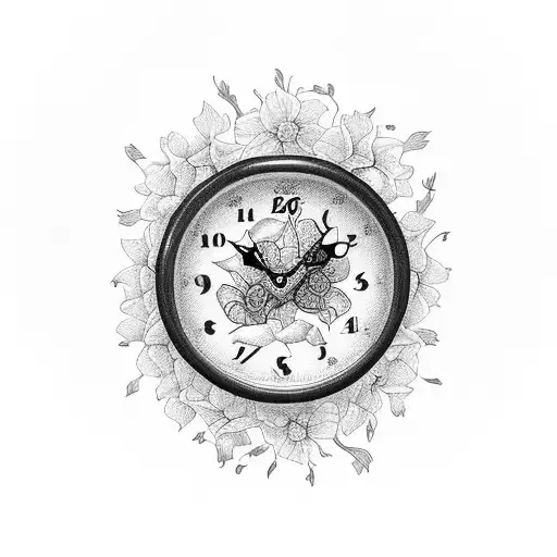 Clock With Daffodils Birth 2007 March 30