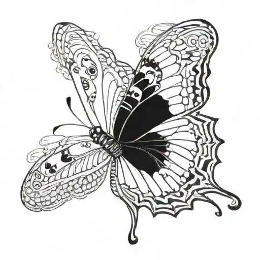 Black Butterfly Without Details Tatto