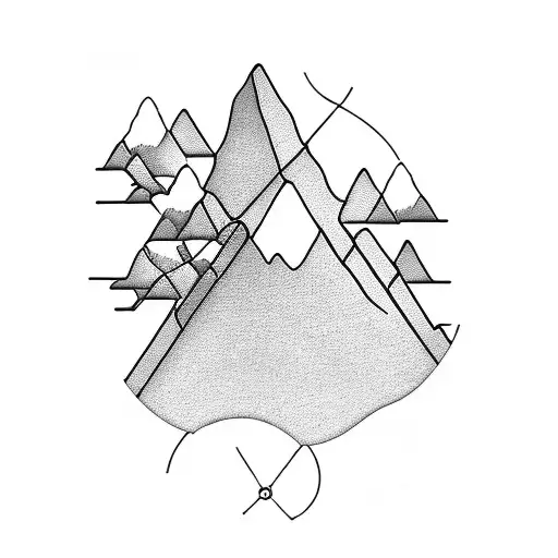 Bicycle Gears Forming A Mountain Range