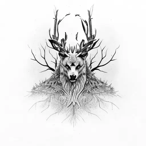 Leshen In Forest With Crows