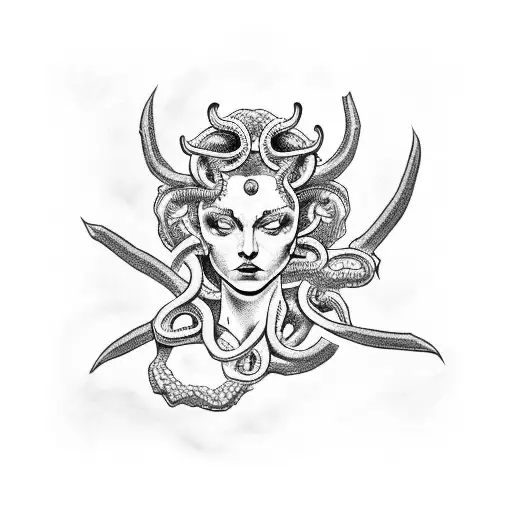 Medusa With Crosses