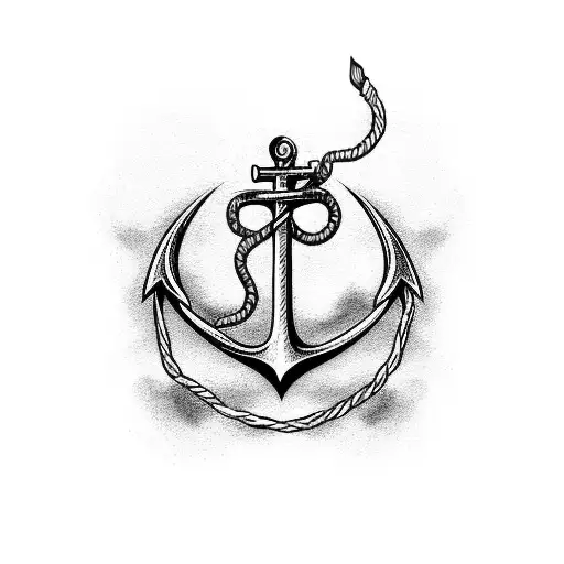 An Anchor Tied With Kites Trailing Behind