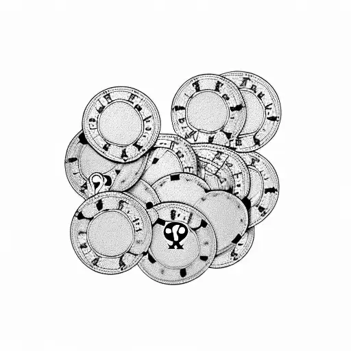 Poker Chips And To The Moon And Back