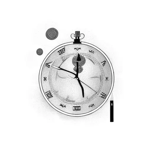 Money With Hour Glass