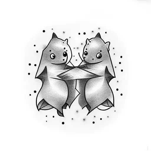 Little Bats Flying In The Snow