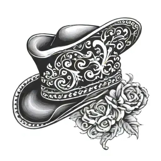 Flash Tattoos Cowboy Hat