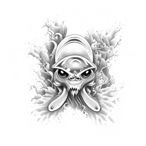 Wild Ocean Life For A Full Sleve Design