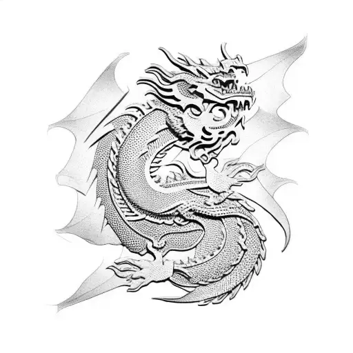 A Detailed Wooden Dragon Carving With Intricate Patterns