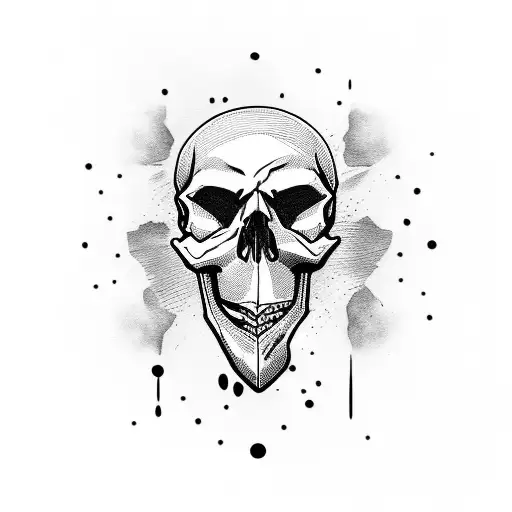 Skull With A Sword In His Eye-socket