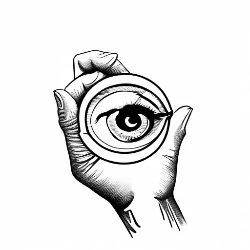 Eye On Hand Making A Gun Motion