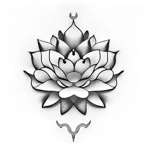 Incorporate Musical Notes Into A Lotus Flower Design