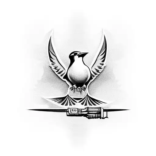 Bird With Army Badge