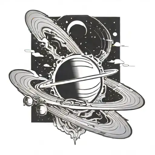 Saturn And Its Symbol Integrated