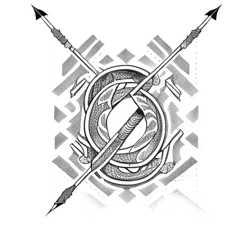 Arrow With Snakes