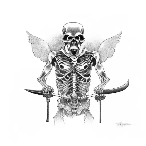 Grim Reaper On A Motorcycle