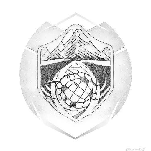 Sport And Travel Themed Tattoo Incorporating Elements Of Success And Freedom