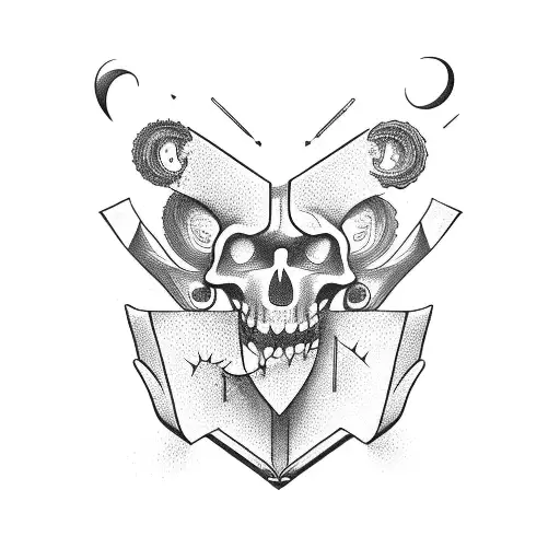 Open Book With Darkness Pouring Out