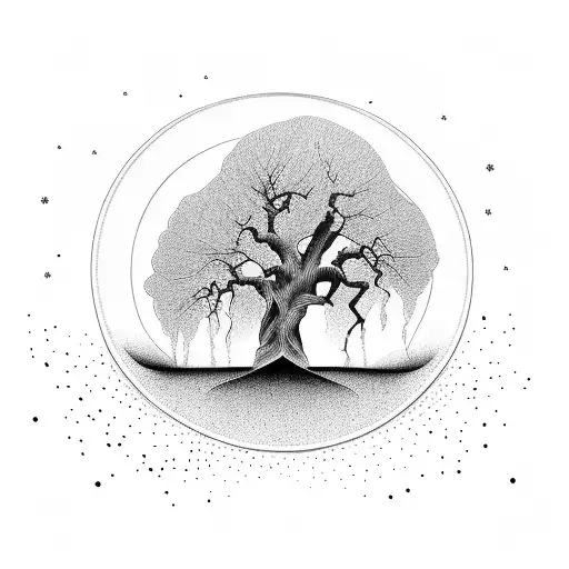 Poplar Tree With Big Roots