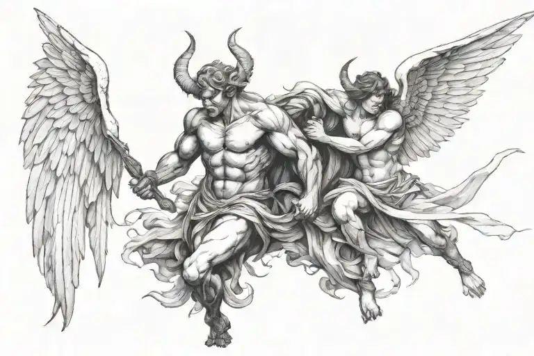 Angel Fighting Demon