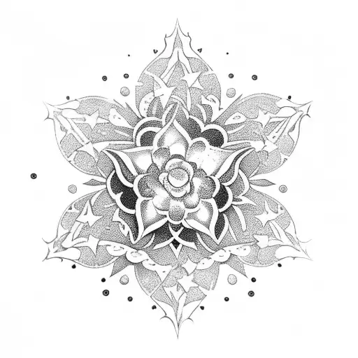 Spine Tattoo Flowers With Stars Moon And Sparkles