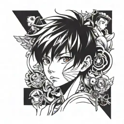 Combine Elements Of Your Favorite Anime With A Portrait Of Your Son